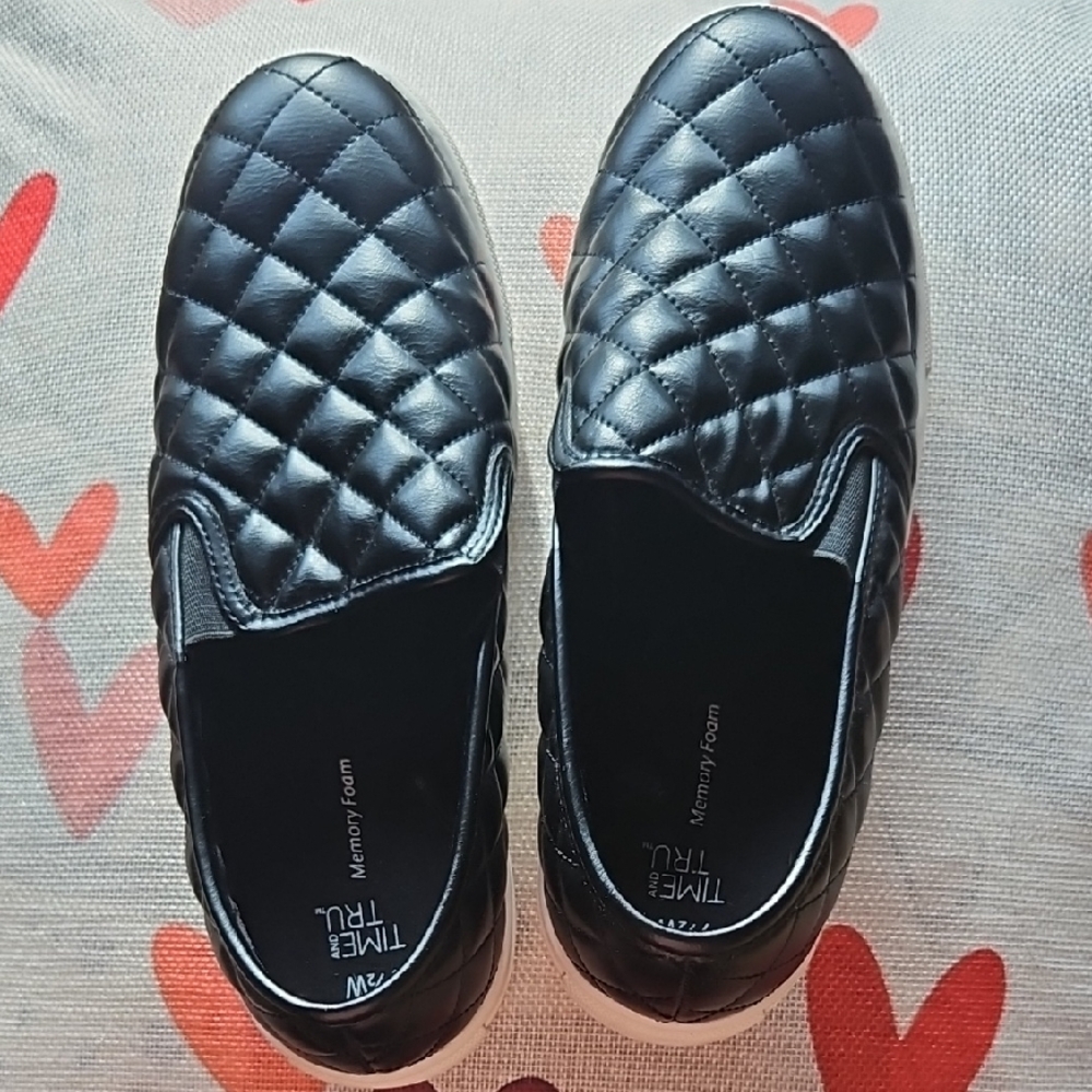 Time And Tru Quilted Slip-Ons